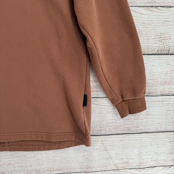 Varley Rowan Sweat Crewneck Sweatshirt Womens Large Brown Fleece - Picture 5 of 14